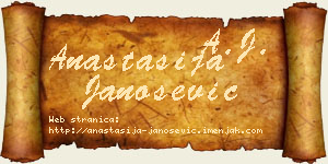 Anastasija Janošević vizit kartica